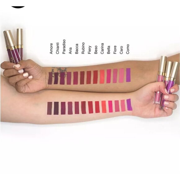 NEW Stila Fiery Stay All Day Liquid Lipstick Deep Red Lip .10 fl oz Full Size - Picture 6 of 6
